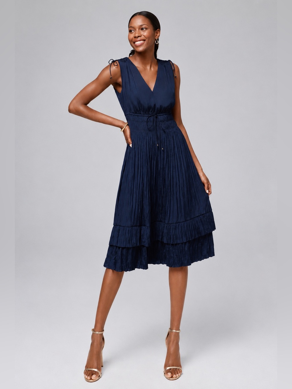 White House Black Market Pleated Medium